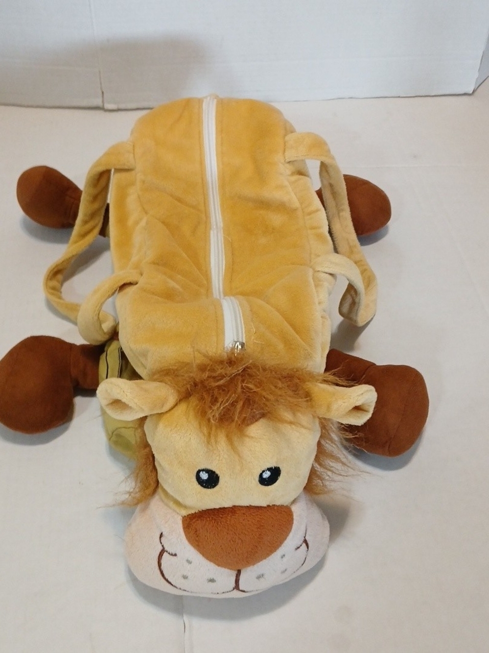 Kids Lion Backpack 'RIP ROARY' BY OAK PATCH GIFTS SNUGGLE DUFFLE Yellow Brown